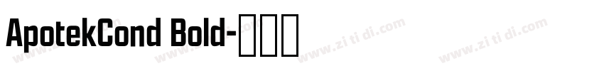 ApotekCond Bold字体转换
